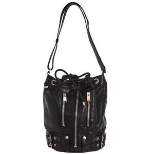 Saint Laurent Black Leather Rider Bucket Bag Shoulder Bag PMR333478.1113 116602